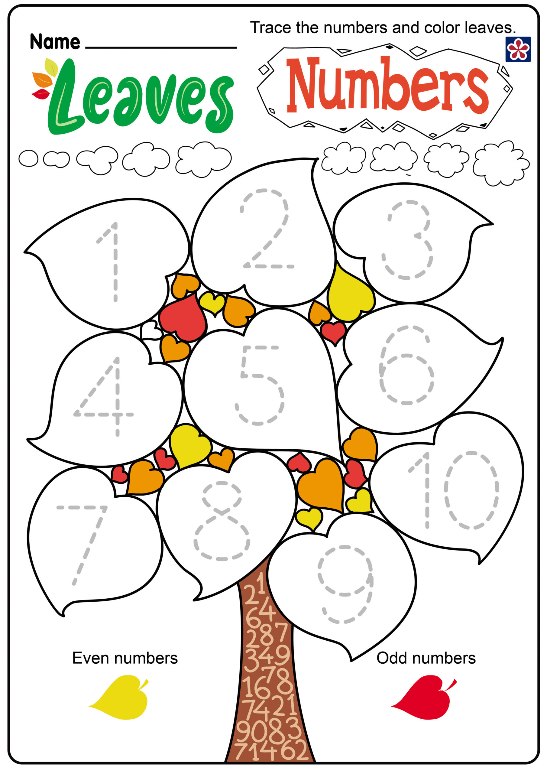 Free Fall Leaves Worksheets For Preschool And Kindergarten 