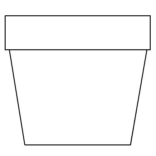 Free Flower Pot Template Flower Pot Coloring Page