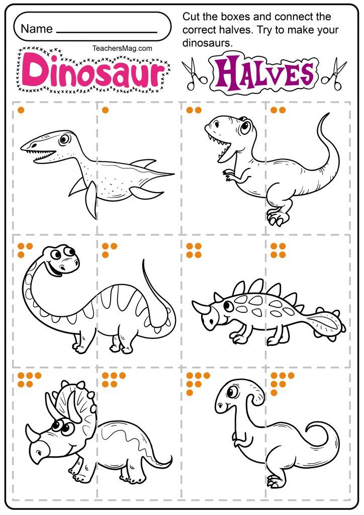 Free Printable Dinosaur Worksheets TeachersMag 