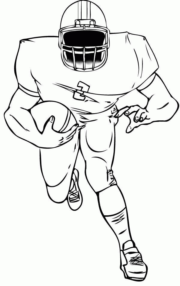 Free Printable Dolphin Football Player Coloring Pages 