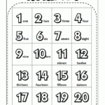 Free Printable Number Chart 1 20 Free Printable
