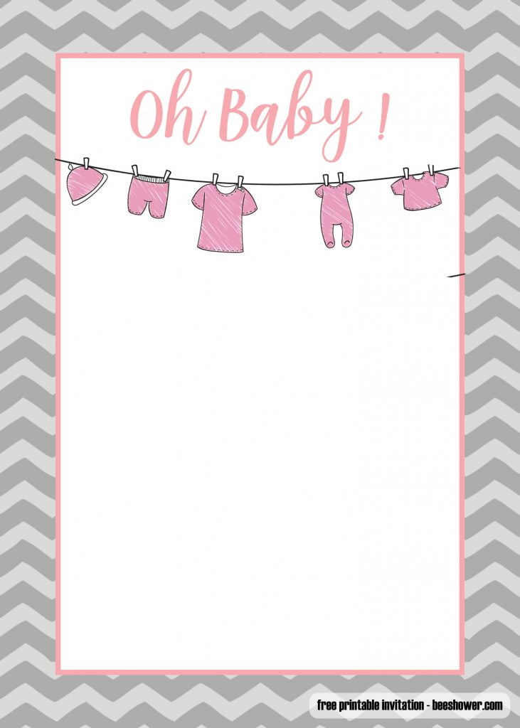FREE Printable Onesie Baby Shower Invitations Templates 