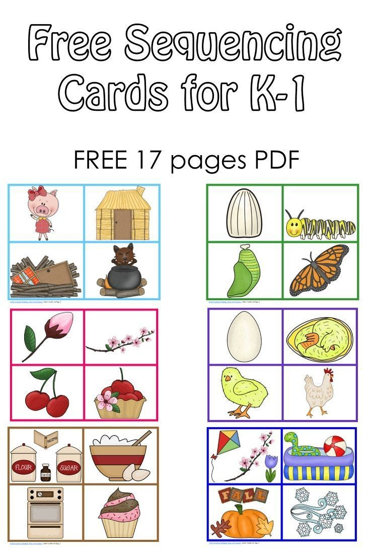 Free Sequencing Cards And Color Matching For Pre K K 1 