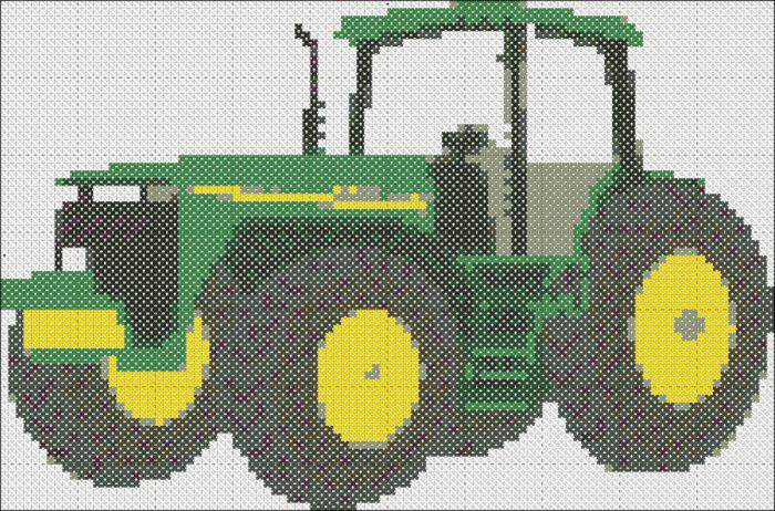 Free Tractor Cross Stitch Pattern Advanced Cross Stitch