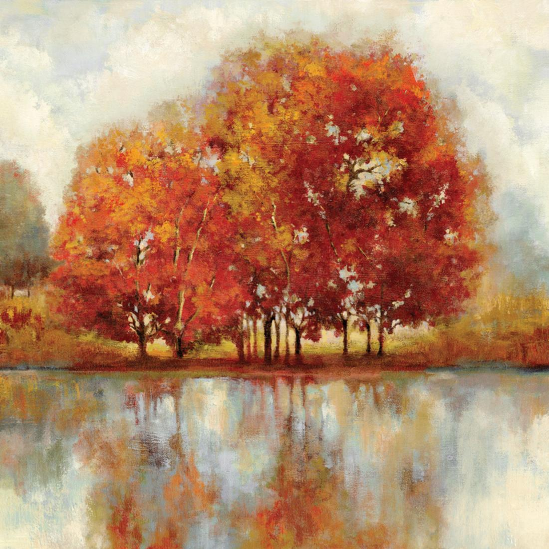Friends Autumn Trees Fall Landscape Print Wall Art By 