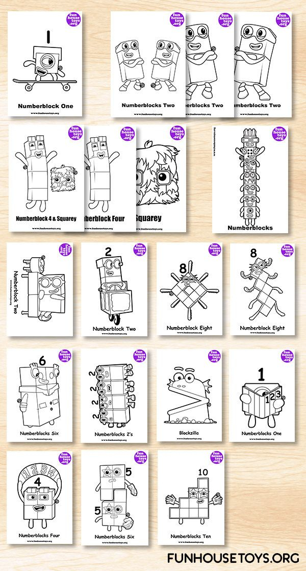 FUN HOUSE TOYS Numberblocks Coloring Pages For Kids 