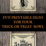 Fun Printable Signs For Your Halloween Candy Bowl