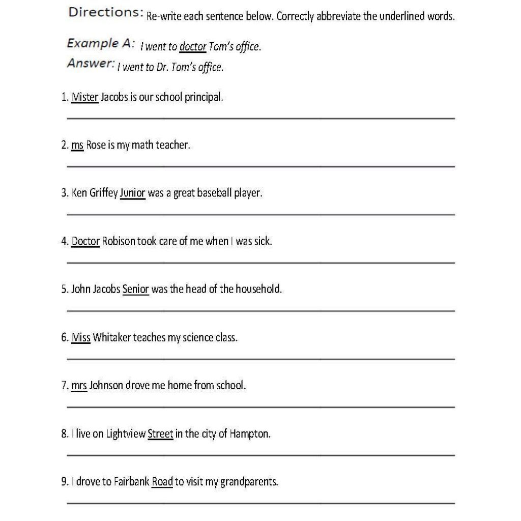 Grade 9 English Worksheets