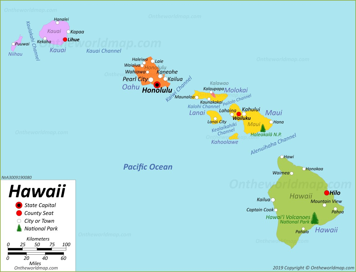 Hawaii Map USA Maps Of Hawaii Hawaiian Islands 