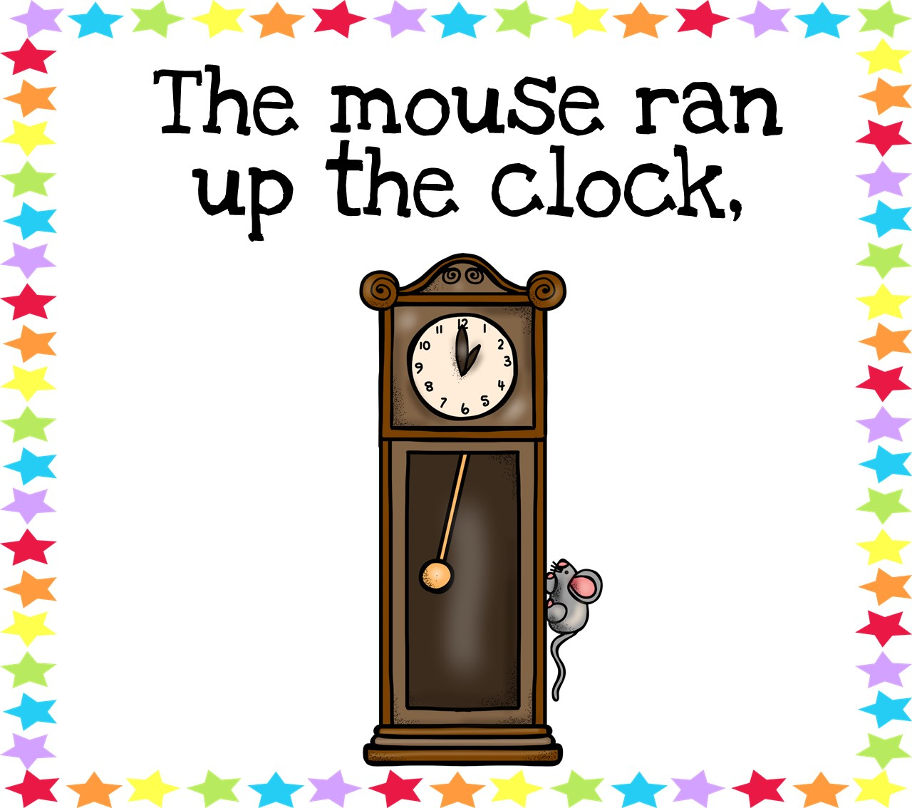 Hickory Dickory Dock Printable Little Puddins