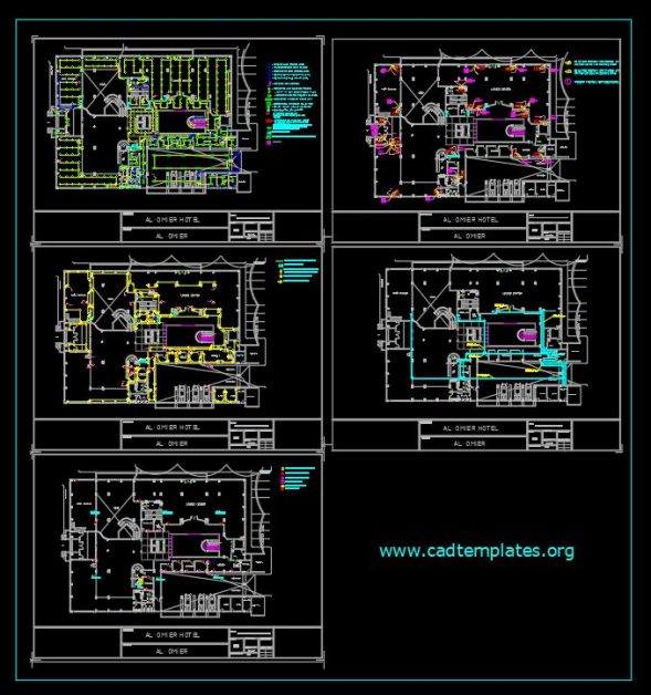 Hotel Ground Floor Lighting And Power Layout Plan Autocad 