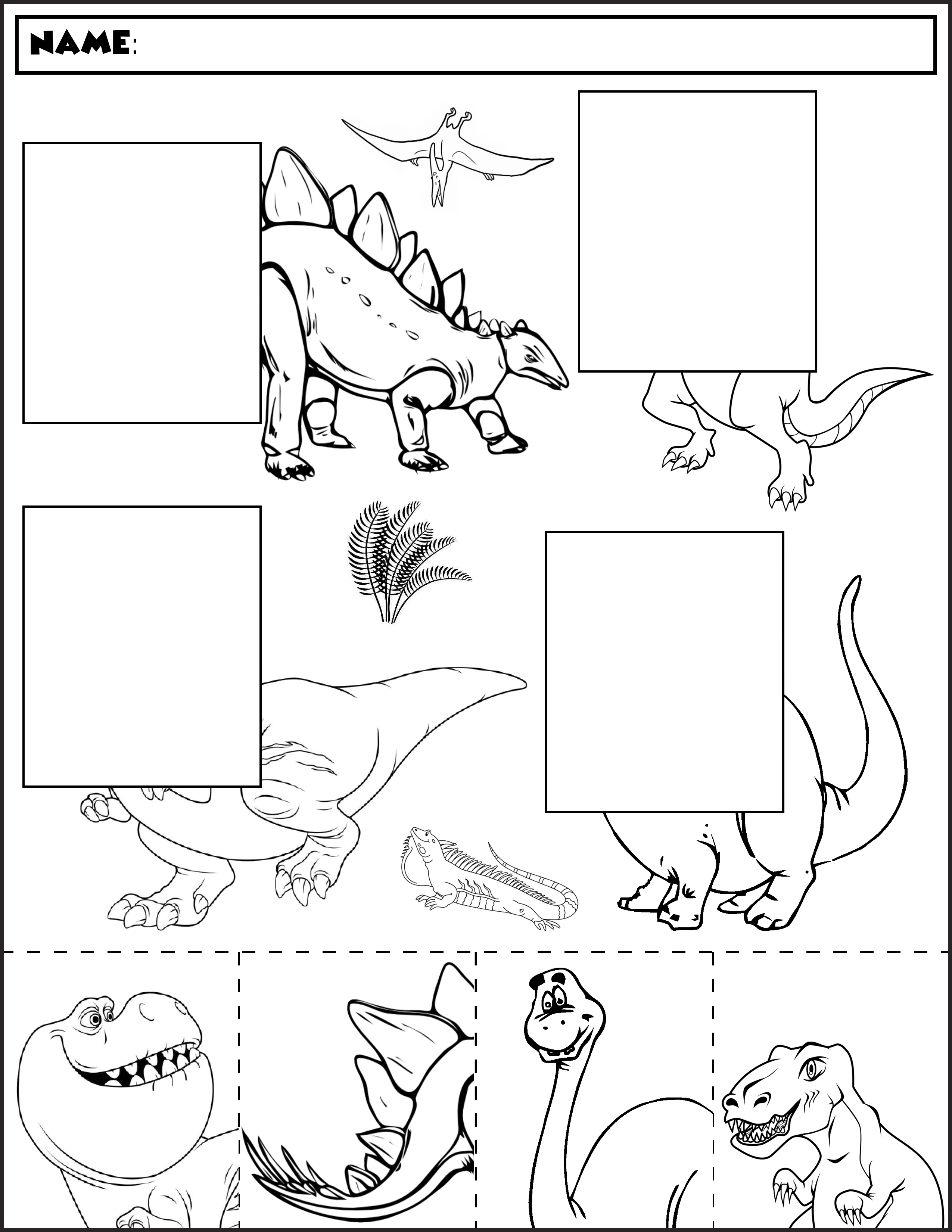 Kindergarten Dinosaur Worksheets