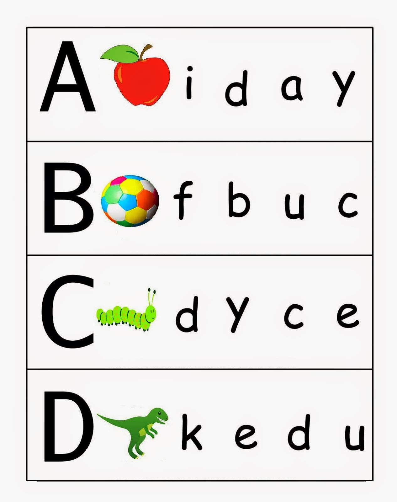 Kindergarten Worksheets Match Upper Case And Lower Case 