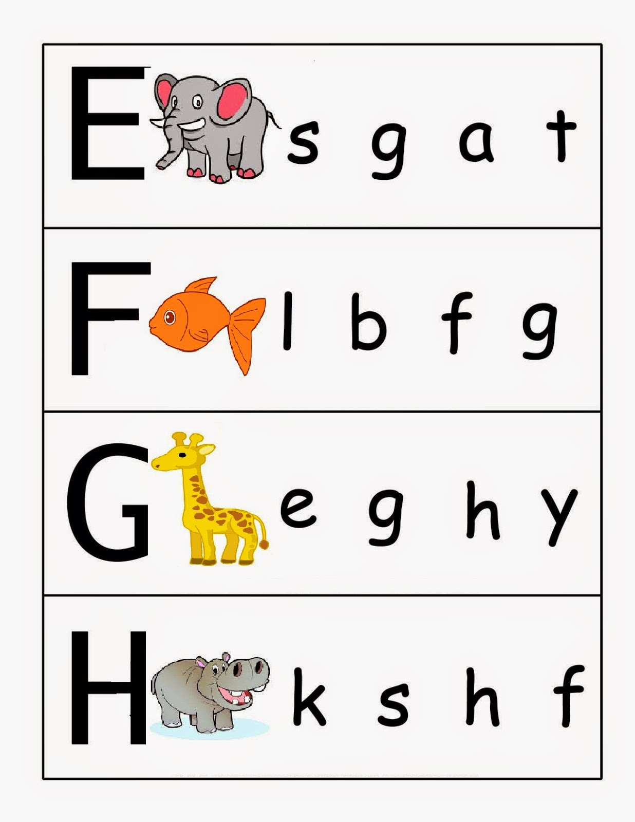 Kindergarten Worksheets Match Upper Case And Lower Case