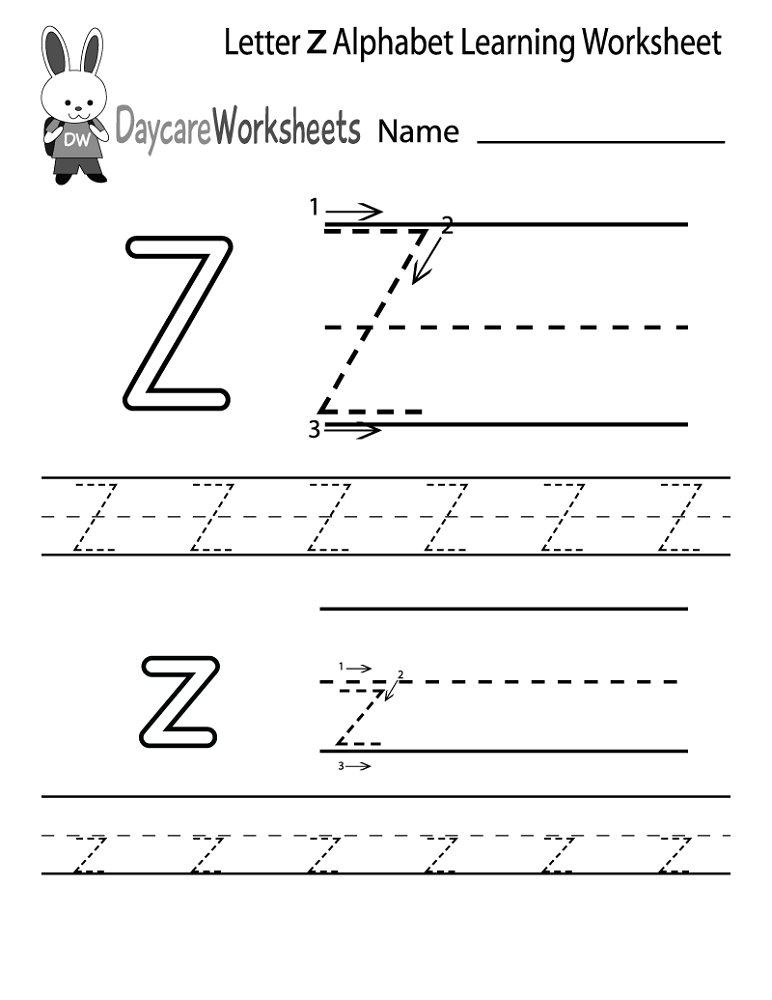 Letter Z Worksheets To Print Activity Shelter