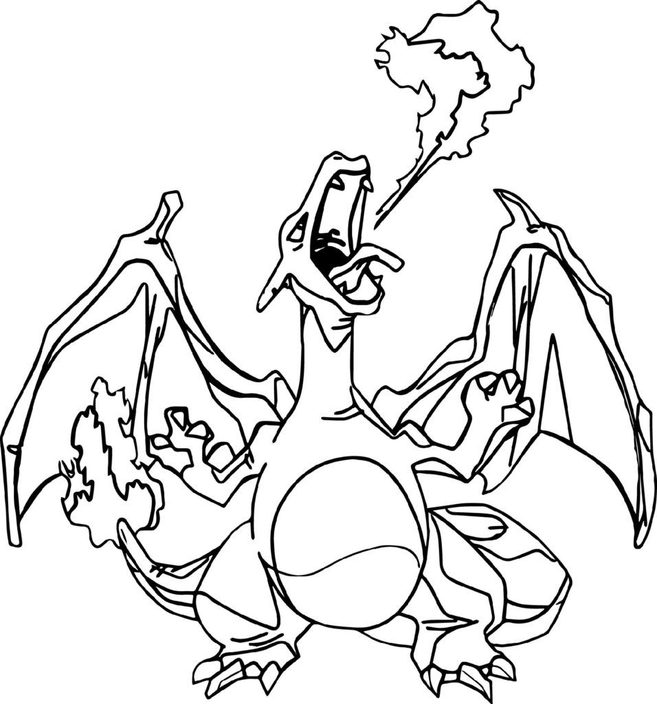 Mega Charizard Coloring Page Best Quality Sheets