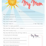 Mother S Day All About My Mom Printable Mom It