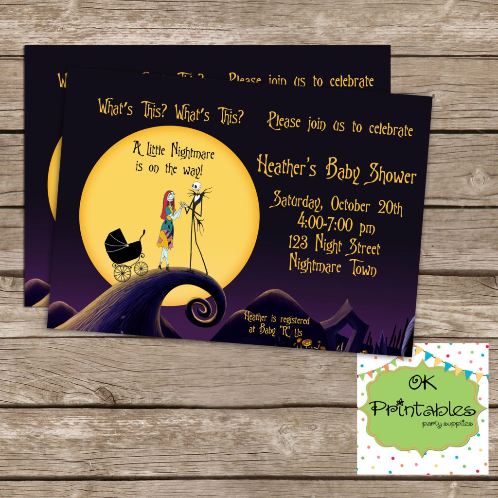 Nightmare Before Christmas Baby Boy Or Girl Shower 