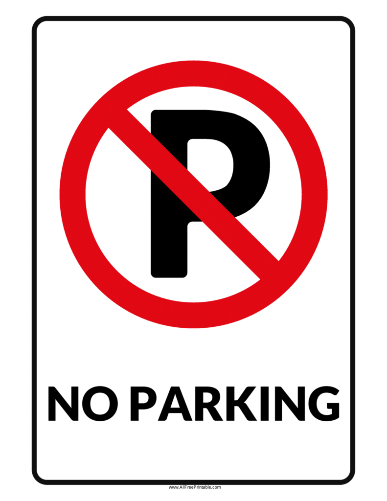 No Parking Signs Poster Template