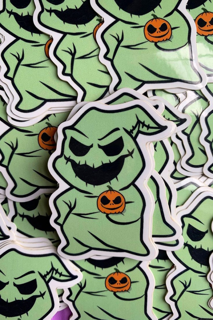 Oogie Boogie Vinyl Stickers Fall And Halloween Stationary