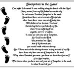 Original Poem Footprints Sand Footsteps Poem Footprints