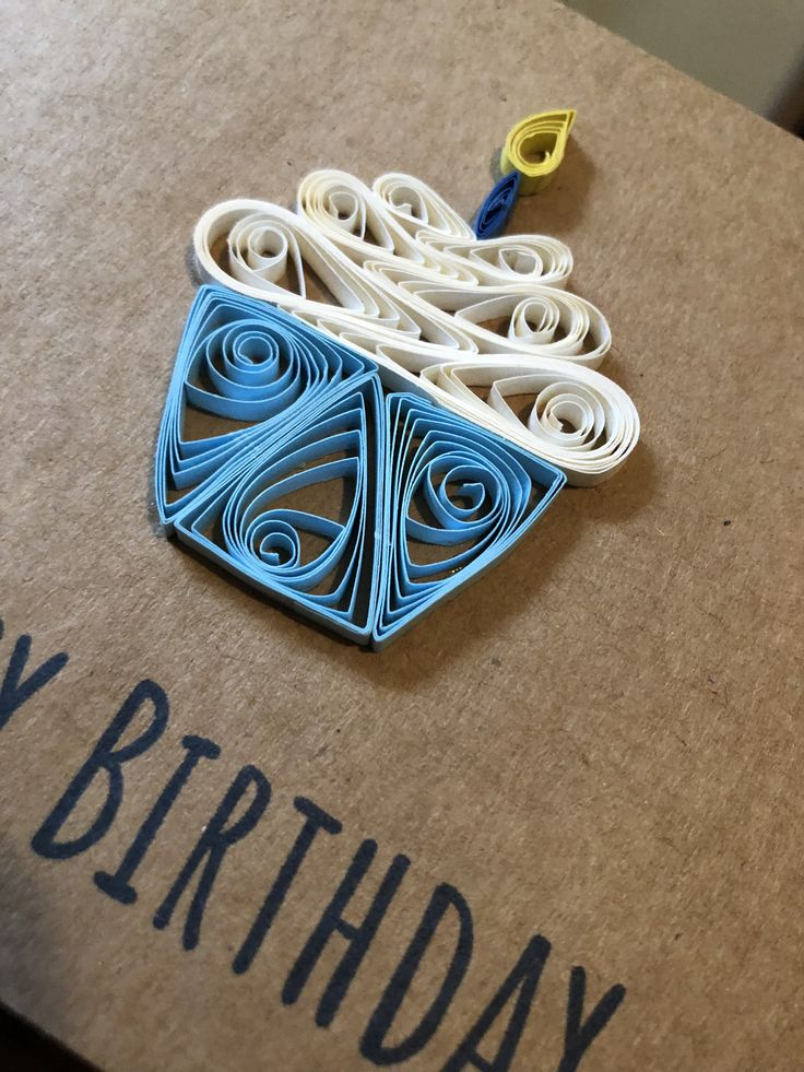 Paper Quilled Cupcake Card Cupcake Card Birthday Cards 