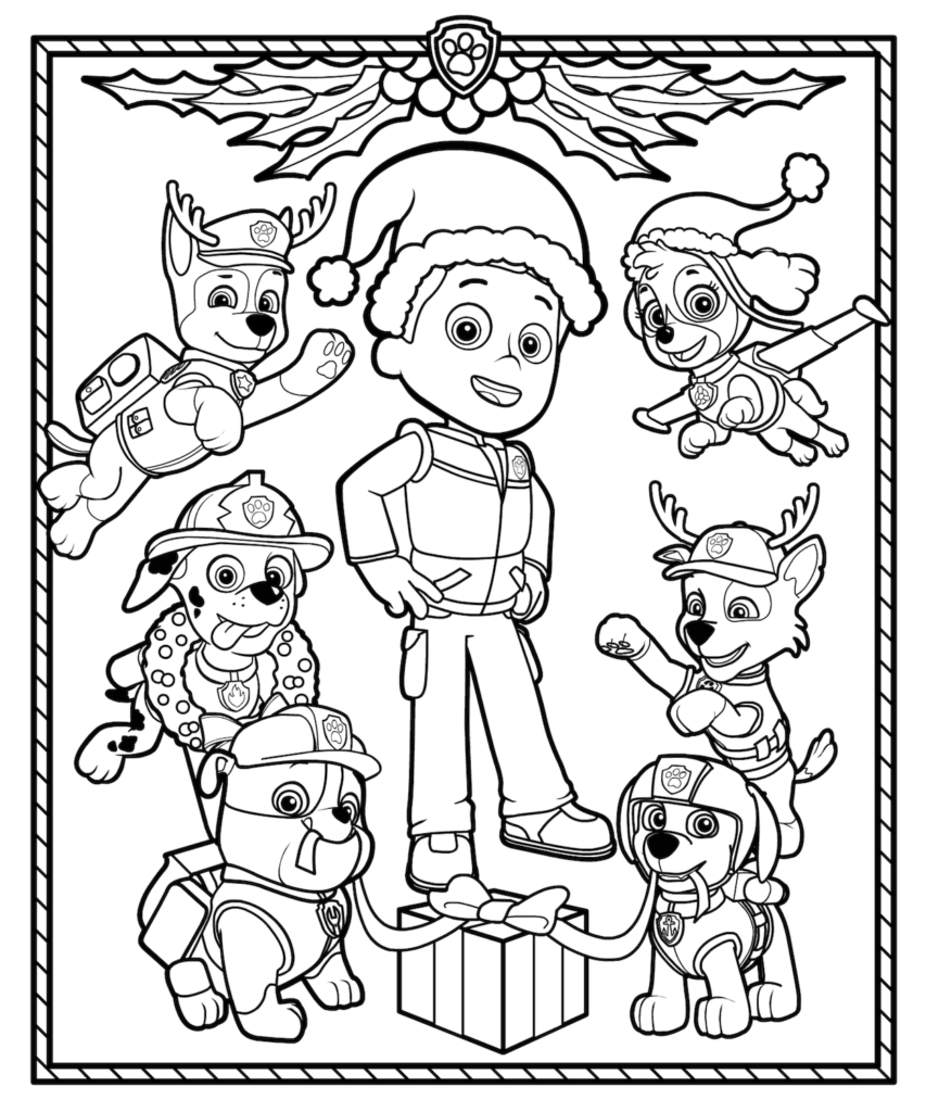 Paw Patrol Christmas Coloring Pages NEO Coloring