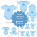 Printable Blue Baby Onesie Cut Outs Printable Treats