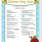 Printable Christmas Song Lyrics Funsational