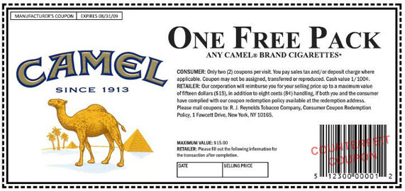 Printable Cigarette Coupons 2025 Free Camel Cigarette 