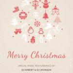 Printable Merry Christmas Poster Template In Adobe Photoshop