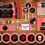 Printable Movie Night Birthday Party Package Decorations