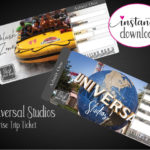 Printable UNIVERSAL STUDIOS Surprise Trip Tickets