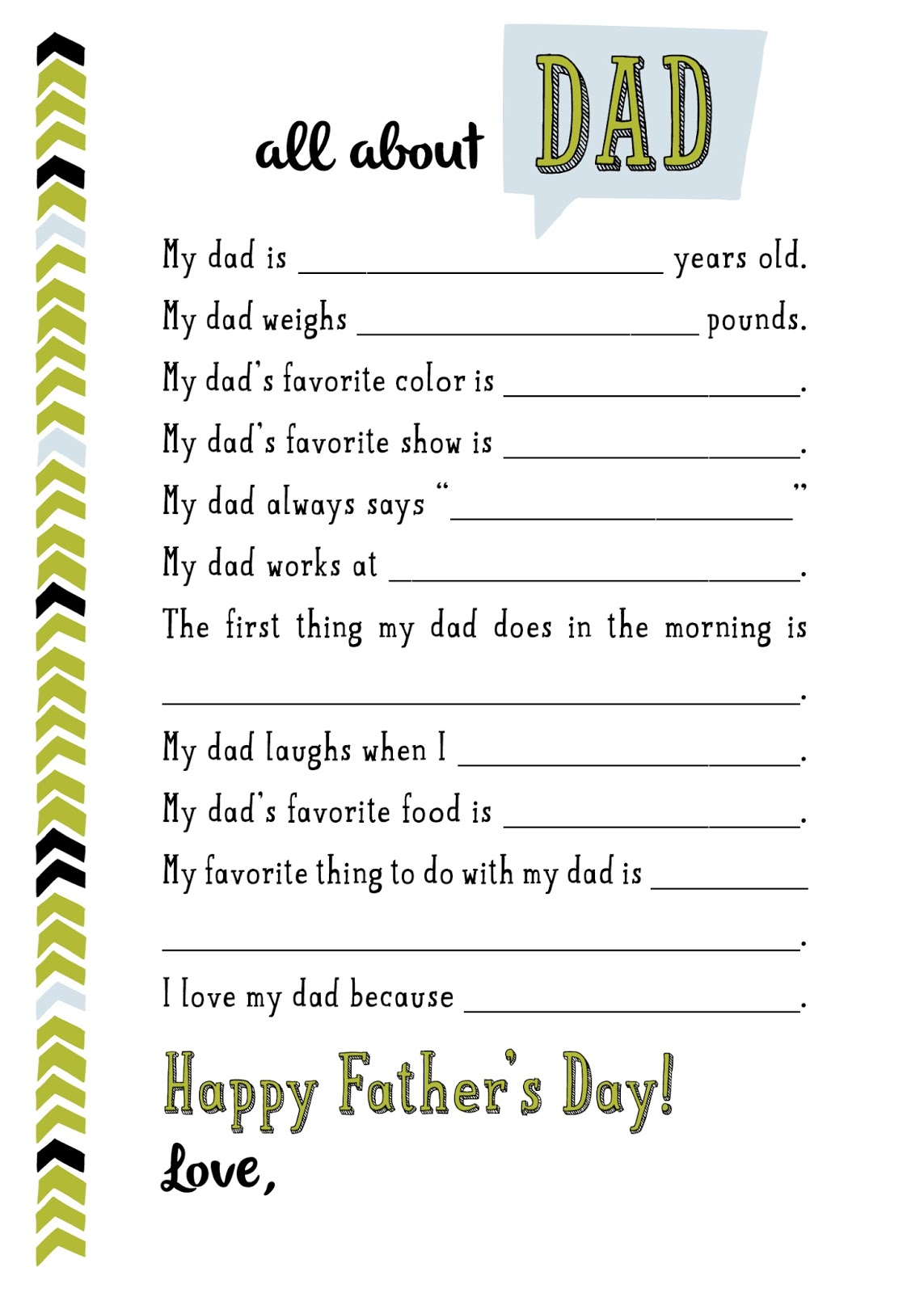 River Bridge All About Dad Free Printable