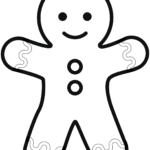 Simple Gingerbread Man Coloring Page Free Printable