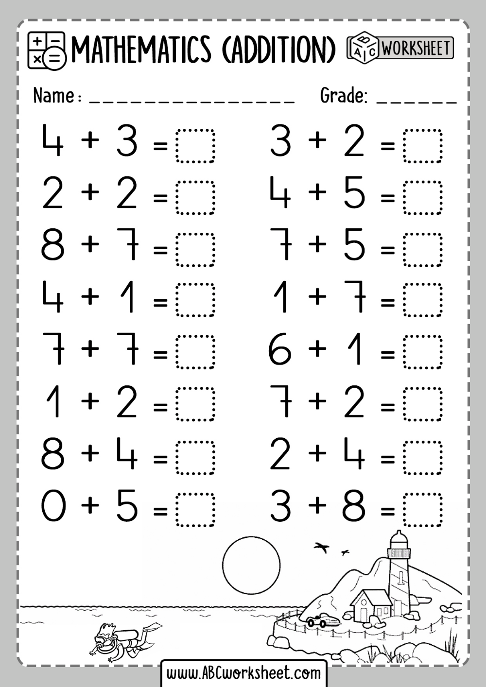 Single Digit Addition For Kindergarten Kindergarten 