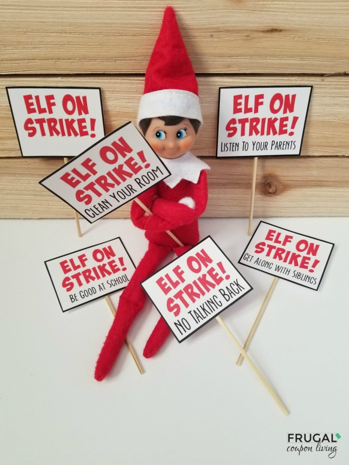 Six Elf On Strike Printables Elf On The Shelf Behavior Notes
