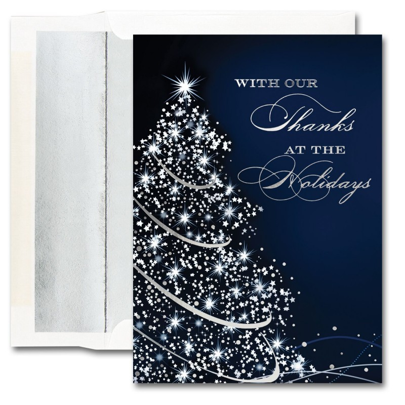 Starry Blue Holiday Cards From The Fine Impressions Blank 