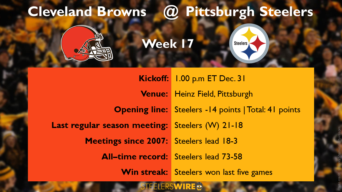 Steelers Vs Browns Time TV Schedule And Game Information