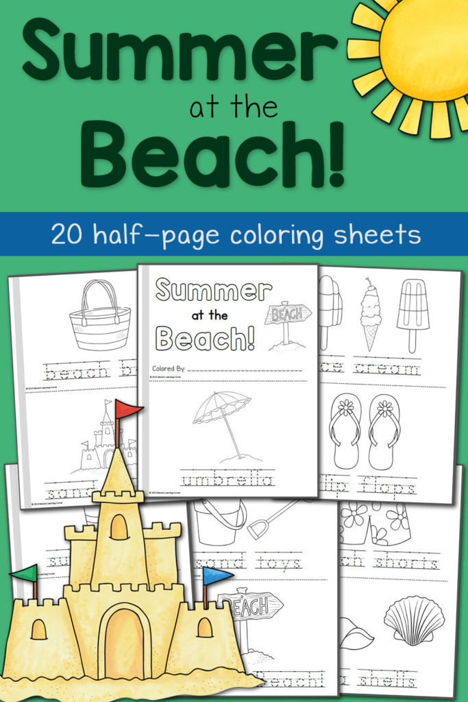 Summer Coloring Pages At The Beach Mamas Learning Corner