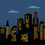 Super Hero Party Background Printable PDF City Scene 40