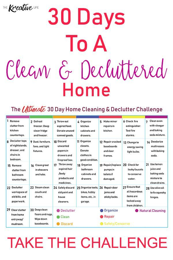 Take This 30 day Cleaning And Decluttering Home Challenge 