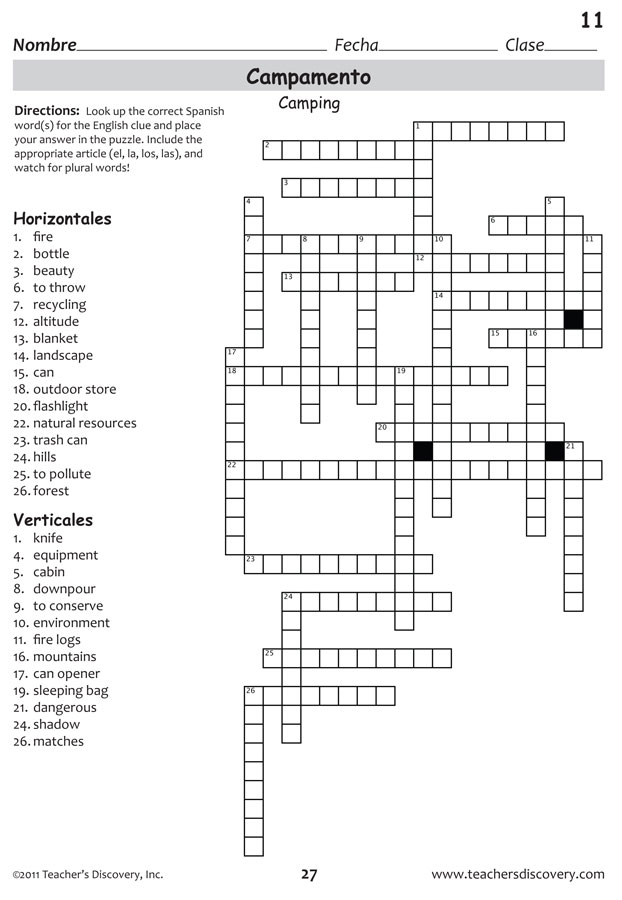 The Big Book Of Spanish Crossword Puzzles Spanish