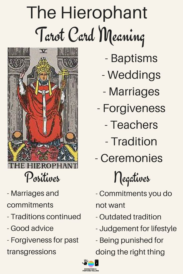 The Hierophant Tarot Card Meaning An Illustration From 