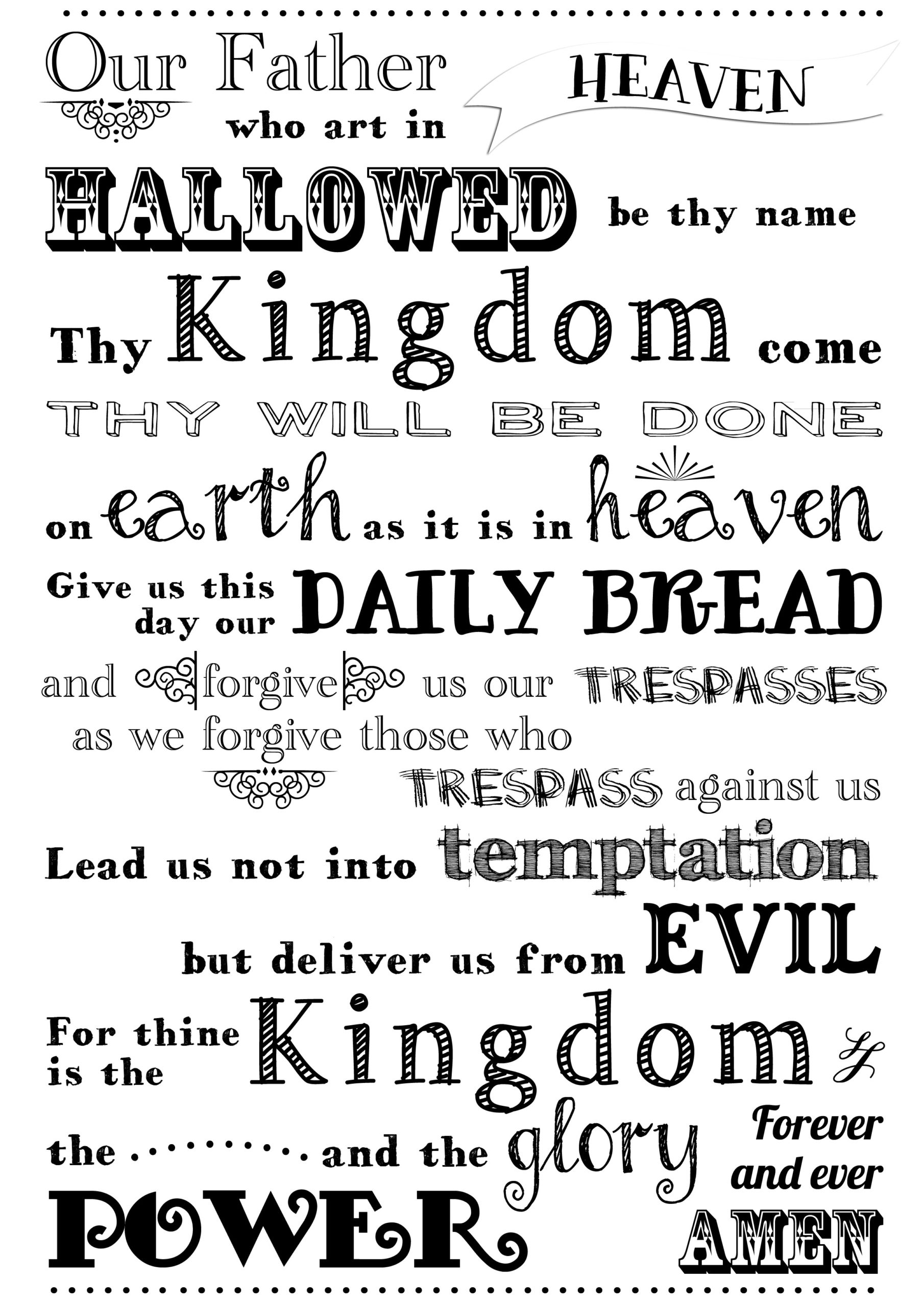 The Lord s Prayer The Glen Methodist Church