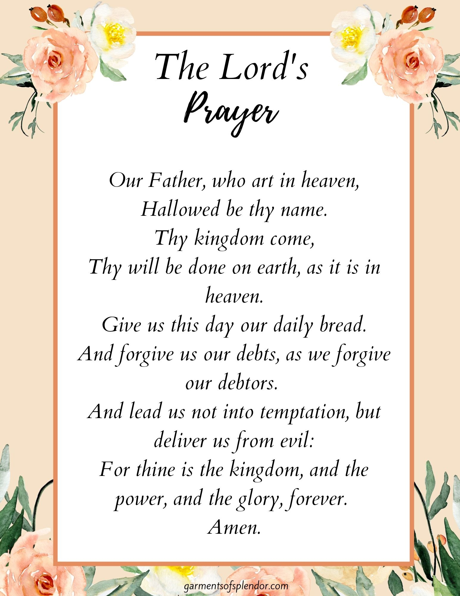 The Lords Prayer version 3 pic