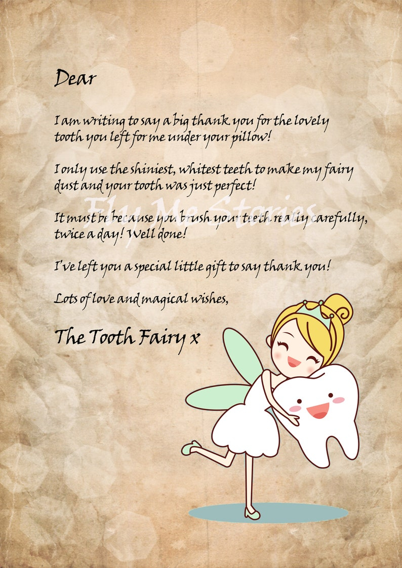 Tooth Fairy Letter Set Printable Letters From Tooth Fairy 