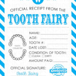 Tooth Fairy Receipt For Boys INSTANT DOWNLOAD Printable Etsy