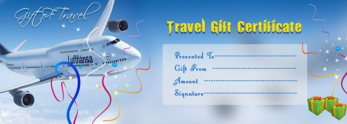 TRAVEL GIFT VOUCHER CERTIFICATE TEMPLATE Free Gift 