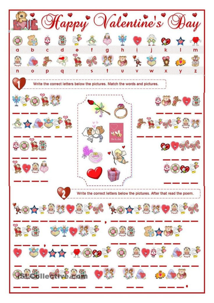 VALENTINES DAY CRYPTOGRAM Valentine Worksheets 